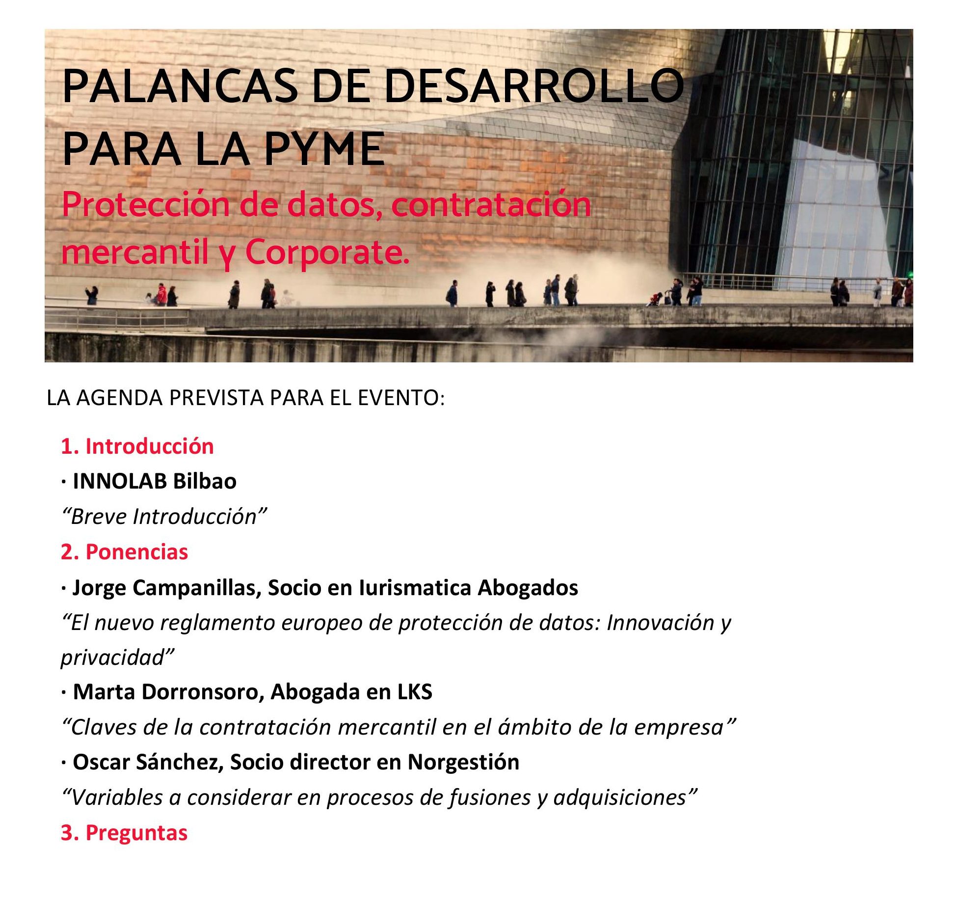 Palancas de desarrollo para la PYME: Protecci&oacute;n de datos, contrataci&oacute;n mercantil y corporate