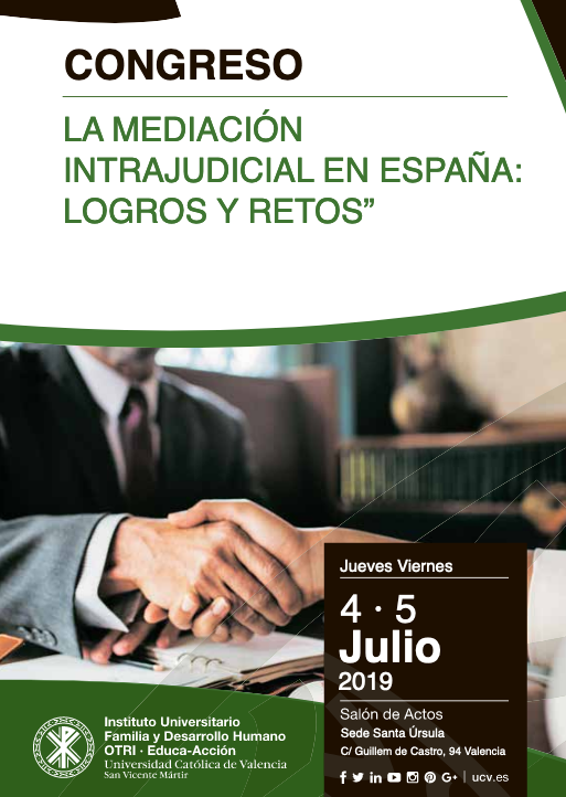 Congreso La mediaci&oacute;n intrajudicial en Espa&ntilde;a: Logros y retos