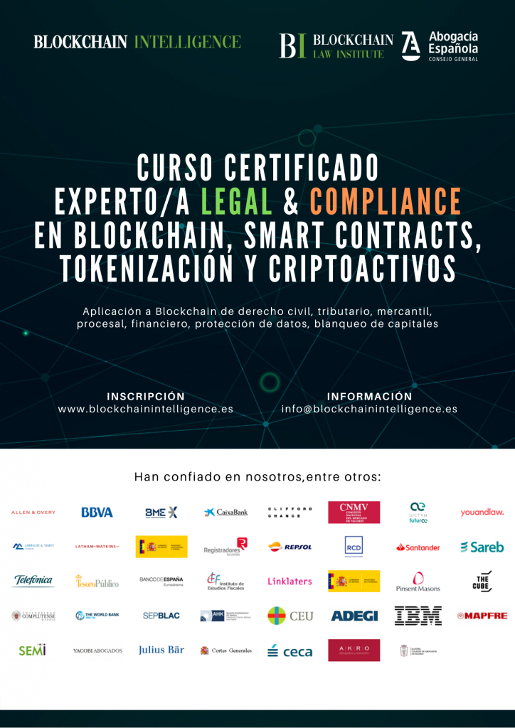 Curso Certificado Experto/a Legal & Compliance en Blockchain, Smart Contracts, Tokenizaci&oacute;n y Criptoactivos 15&ordf; edici&oacute;n
