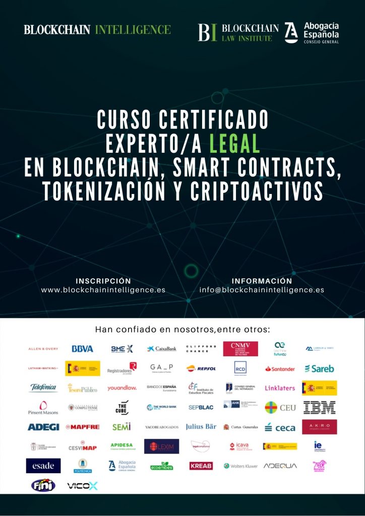 Curso Experto Legal en Blockchain, Smart Contracts, Tokenizaci&oacute;n y Criptoactivos (17&ordf; edici&oacute;n) online