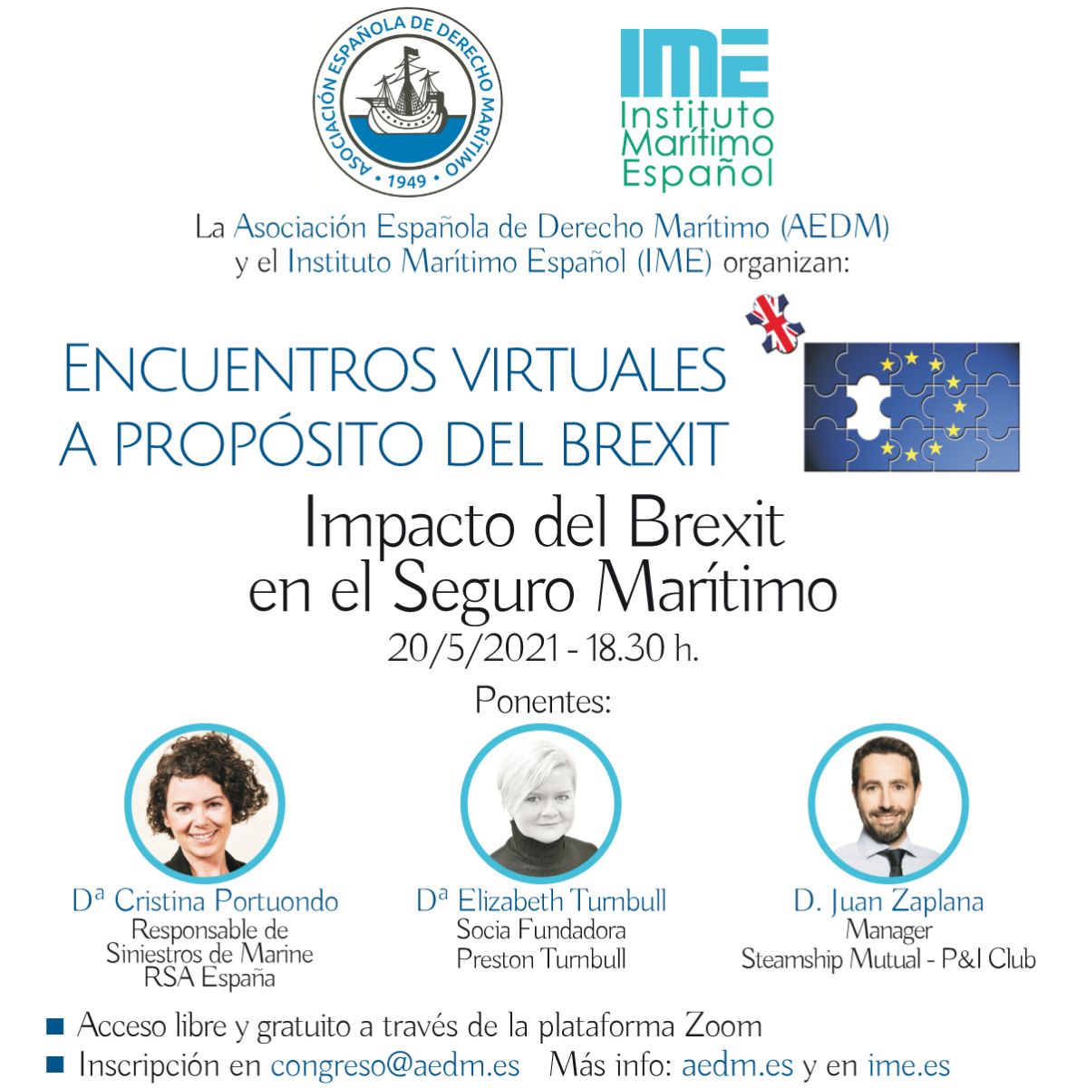 Webinar sobre el Brexit y Seguros Mar&iacute;timos
