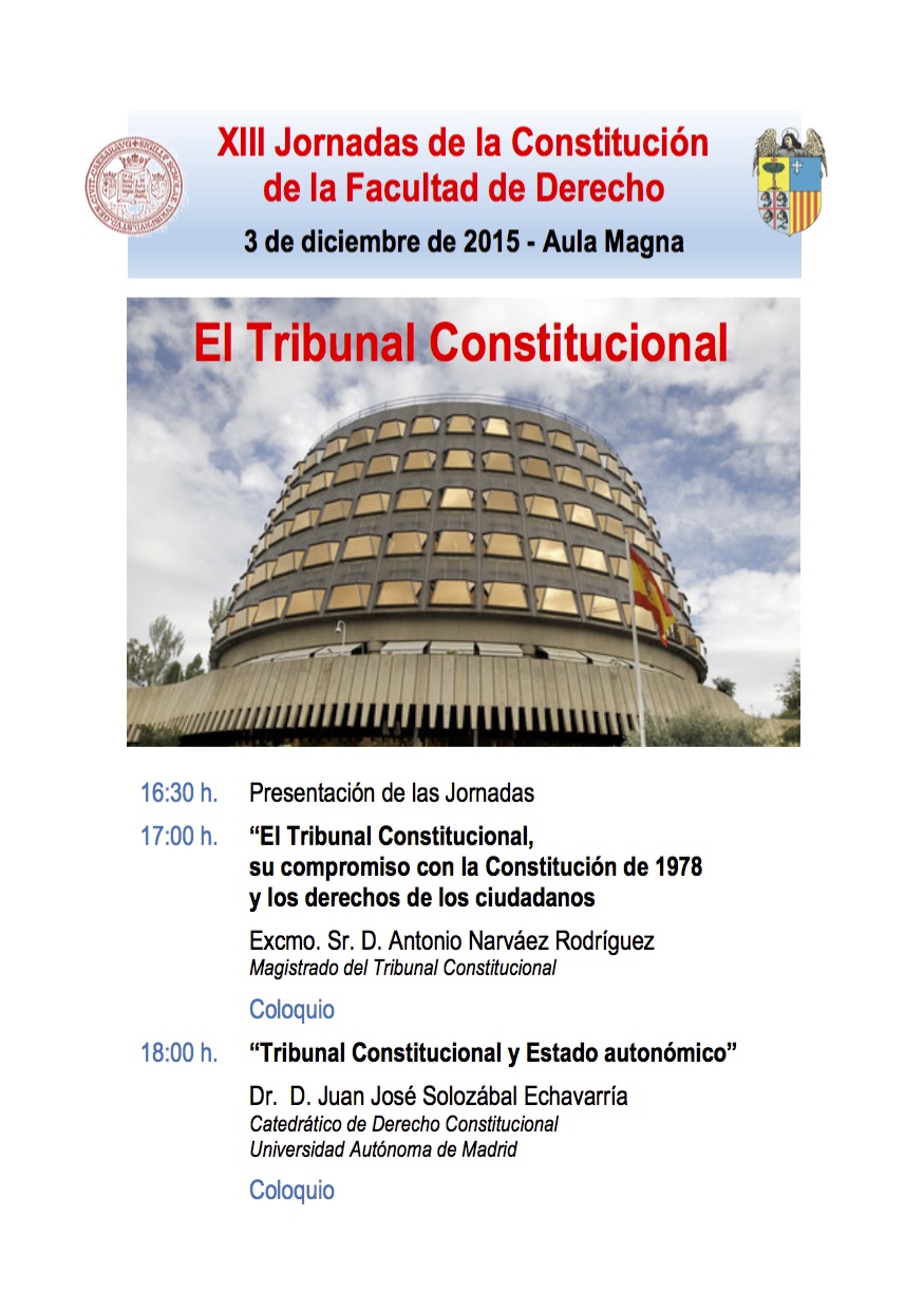 XIII Jornadas de la Constituci&oacute;n: El Tribunal Constitucional